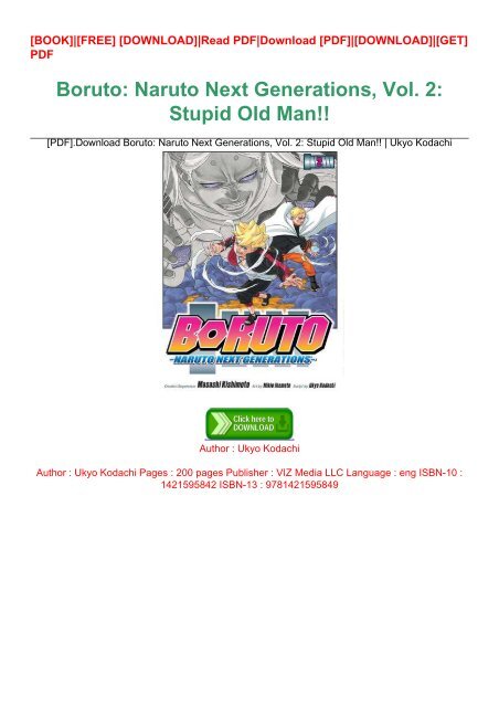 PDF].Download Boruto: Naruto Next Generations, Vol. 2: Stupid Old Man!!